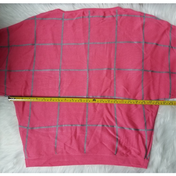 New York and Company salmon pink with gray stripes blouse top XS - Picture 7 of 9